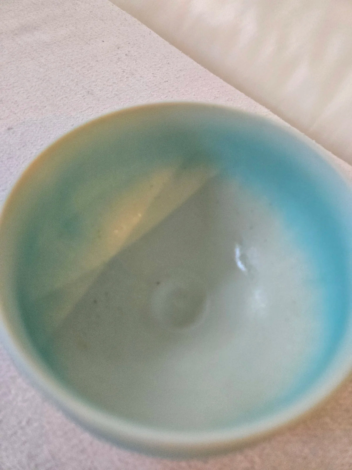 Kiyomizu Matcha Bowl. Natural Dye Celestial Gradient of Sea and Sky (Handmade)