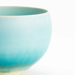 Kiyomizu Matcha Bowl. Natural Dye Celestial Gradient of Sea and Sky (Handmade)