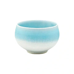 Kiyomizu Matcha Bowl. Natural Dye Celestial Gradient of Sea and Sky (Handmade)
