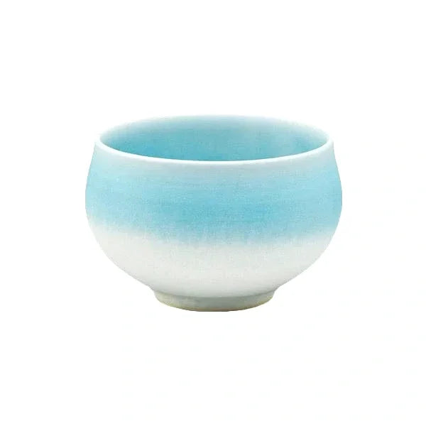 Kiyomizu Matcha Bowl. Natural Dye Celestial Gradient of Sea and Sky (Handmade)